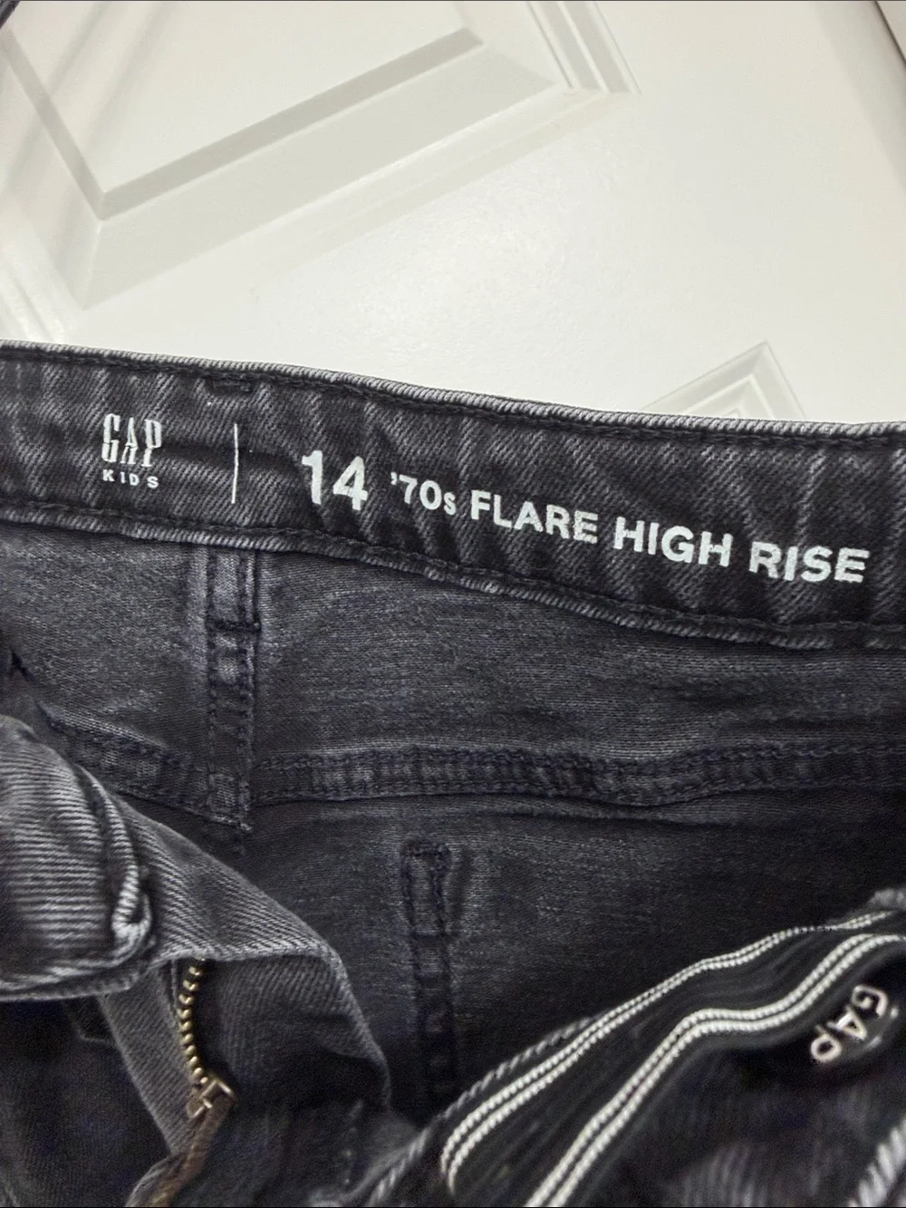 High-Rise Black Flare Jeans for Girls